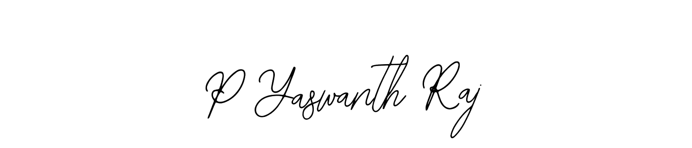 How to make P Yaswanth Raj name signature. Use Bearetta-2O07w style for creating short signs online. This is the latest handwritten sign. P Yaswanth Raj signature style 12 images and pictures png