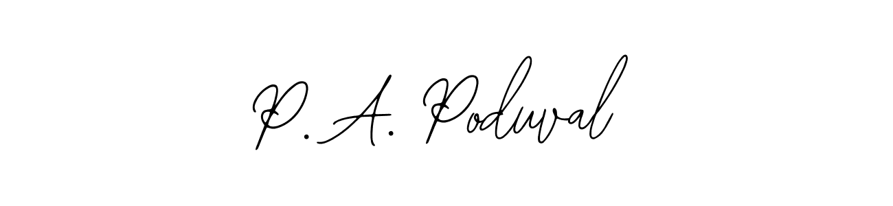 You can use this online signature creator to create a handwritten signature for the name P. A. Poduval. This is the best online autograph maker. P. A. Poduval signature style 12 images and pictures png