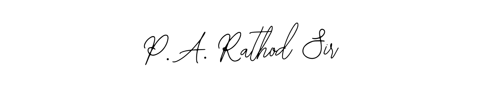Also You can easily find your signature by using the search form. We will create P. A. Rathod Sir name handwritten signature images for you free of cost using Bearetta-2O07w sign style. P. A. Rathod Sir signature style 12 images and pictures png