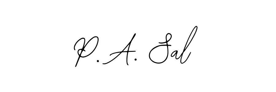 Design your own signature with our free online signature maker. With this signature software, you can create a handwritten (Bearetta-2O07w) signature for name P. A. Sal. P. A. Sal signature style 12 images and pictures png