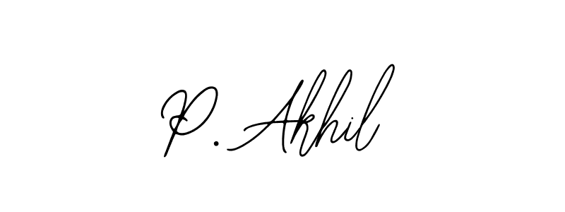Bearetta-2O07w is a professional signature style that is perfect for those who want to add a touch of class to their signature. It is also a great choice for those who want to make their signature more unique. Get P. Akhil name to fancy signature for free. P. Akhil signature style 12 images and pictures png