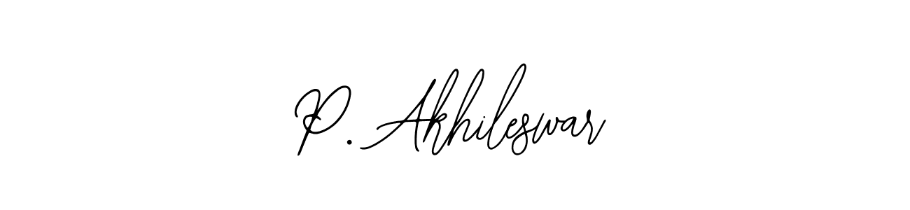 This is the best signature style for the P. Akhileswar name. Also you like these signature font (Bearetta-2O07w). Mix name signature. P. Akhileswar signature style 12 images and pictures png