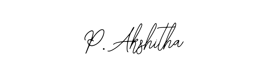 Best and Professional Signature Style for P. Akshitha. Bearetta-2O07w Best Signature Style Collection. P. Akshitha signature style 12 images and pictures png