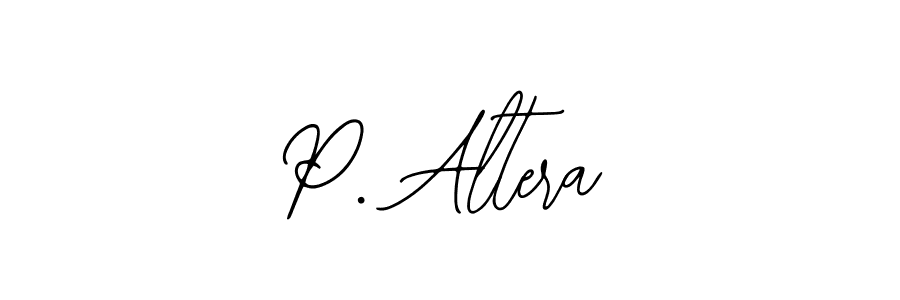 The best way (Bearetta-2O07w) to make a short signature is to pick only two or three words in your name. The name P. Altera include a total of six letters. For converting this name. P. Altera signature style 12 images and pictures png