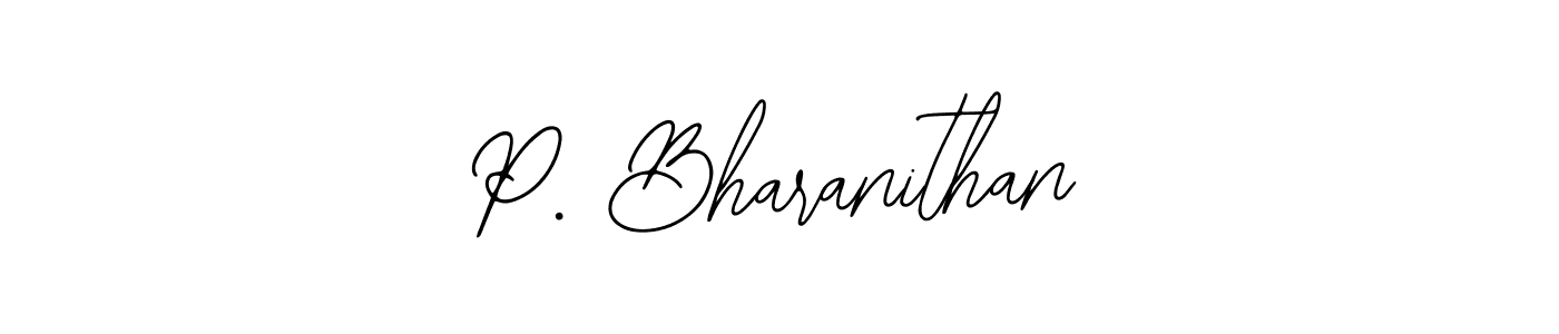 Bearetta-2O07w is a professional signature style that is perfect for those who want to add a touch of class to their signature. It is also a great choice for those who want to make their signature more unique. Get P. Bharanithan name to fancy signature for free. P. Bharanithan signature style 12 images and pictures png