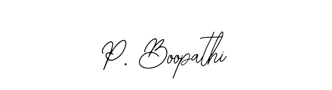 The best way (Bearetta-2O07w) to make a short signature is to pick only two or three words in your name. The name P. Boopathi include a total of six letters. For converting this name. P. Boopathi signature style 12 images and pictures png