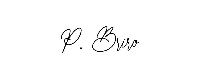 Bearetta-2O07w is a professional signature style that is perfect for those who want to add a touch of class to their signature. It is also a great choice for those who want to make their signature more unique. Get P. Briro name to fancy signature for free. P. Briro signature style 12 images and pictures png