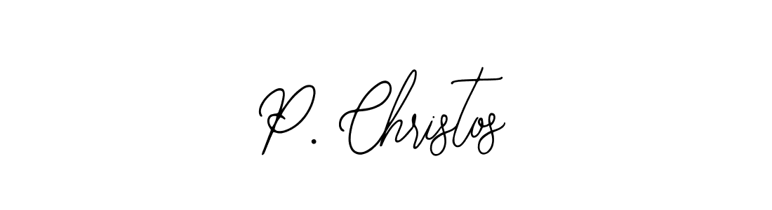 How to make P. Christos name signature. Use Bearetta-2O07w style for creating short signs online. This is the latest handwritten sign. P. Christos signature style 12 images and pictures png