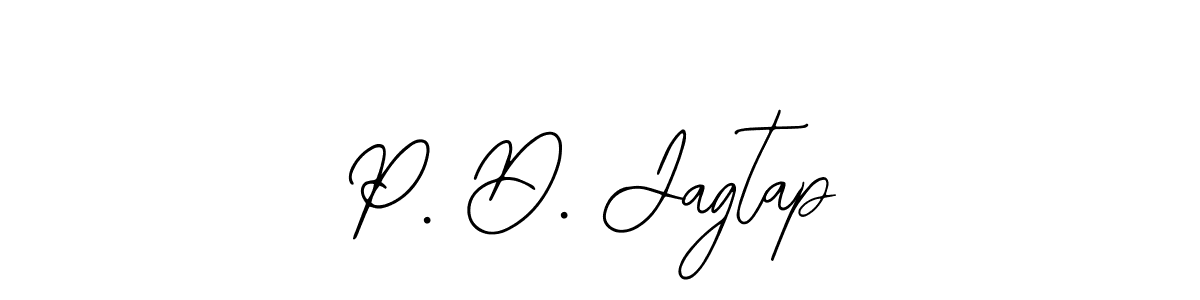 The best way (Bearetta-2O07w) to make a short signature is to pick only two or three words in your name. The name P. D. Jagtap include a total of six letters. For converting this name. P. D. Jagtap signature style 12 images and pictures png