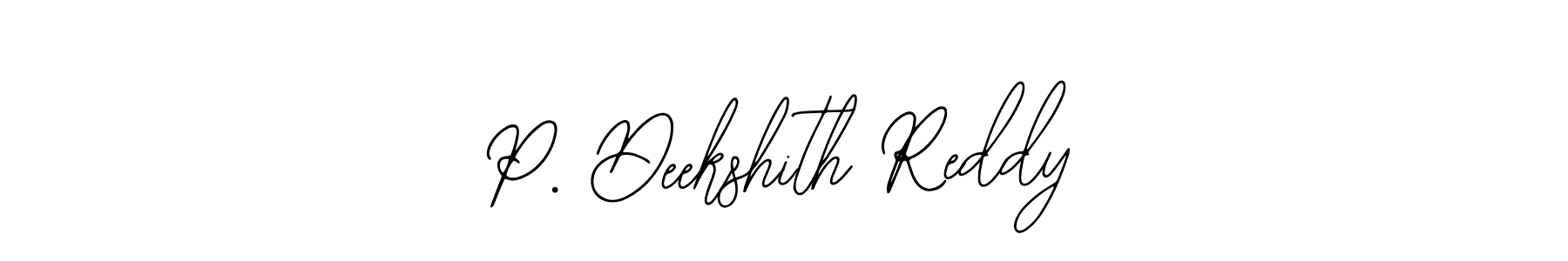How to make P. Deekshith Reddy name signature. Use Bearetta-2O07w style for creating short signs online. This is the latest handwritten sign. P. Deekshith Reddy signature style 12 images and pictures png
