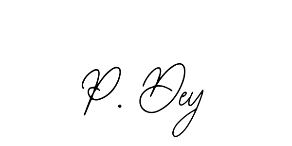 How to make P. Dey name signature. Use Bearetta-2O07w style for creating short signs online. This is the latest handwritten sign. P. Dey signature style 12 images and pictures png