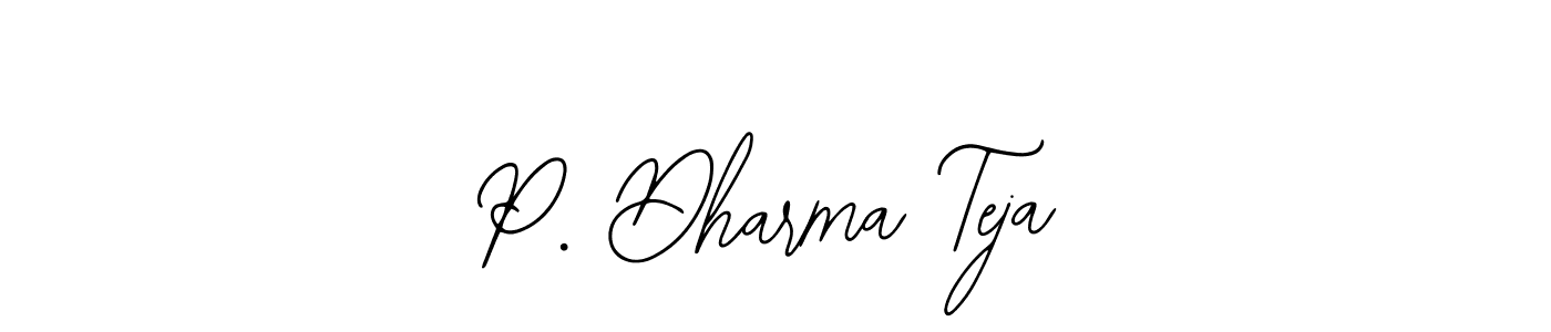 The best way (Bearetta-2O07w) to make a short signature is to pick only two or three words in your name. The name P. Dharma Teja include a total of six letters. For converting this name. P. Dharma Teja signature style 12 images and pictures png