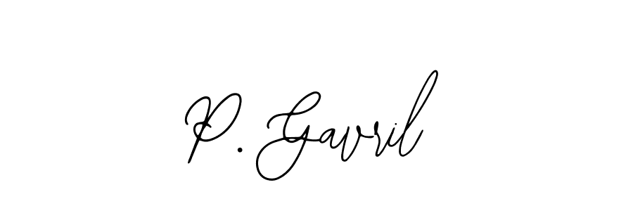 if you are searching for the best signature style for your name P. Gavril. so please give up your signature search. here we have designed multiple signature styles  using Bearetta-2O07w. P. Gavril signature style 12 images and pictures png