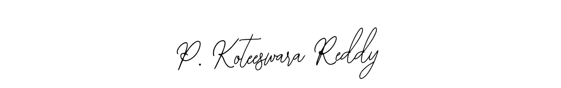 Make a beautiful signature design for name P. Koteeswara Reddy. With this signature (Bearetta-2O07w) style, you can create a handwritten signature for free. P. Koteeswara Reddy signature style 12 images and pictures png