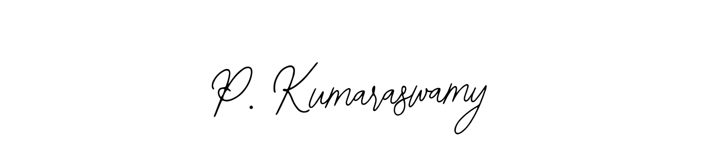 How to make P. Kumaraswamy name signature. Use Bearetta-2O07w style for creating short signs online. This is the latest handwritten sign. P. Kumaraswamy signature style 12 images and pictures png