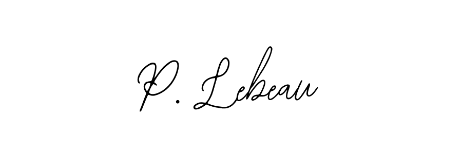 How to make P. Lebeau name signature. Use Bearetta-2O07w style for creating short signs online. This is the latest handwritten sign. P. Lebeau signature style 12 images and pictures png