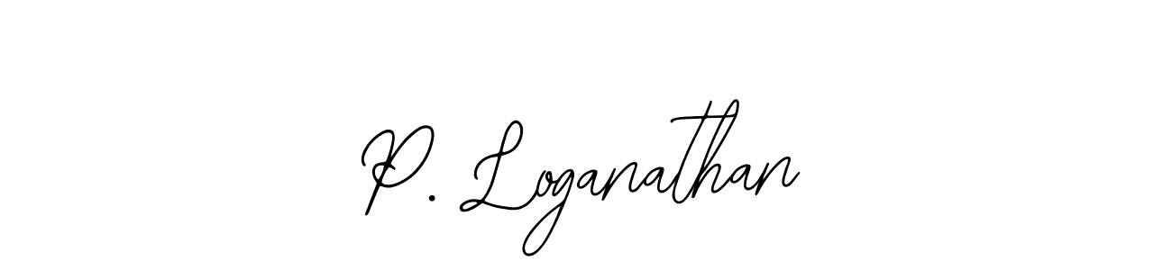 How to make P. Loganathan name signature. Use Bearetta-2O07w style for creating short signs online. This is the latest handwritten sign. P. Loganathan signature style 12 images and pictures png