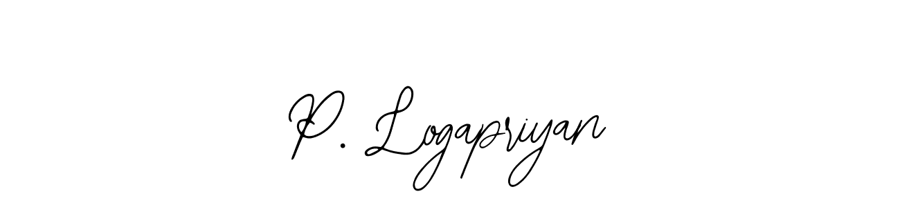 if you are searching for the best signature style for your name P. Logapriyan. so please give up your signature search. here we have designed multiple signature styles  using Bearetta-2O07w. P. Logapriyan signature style 12 images and pictures png