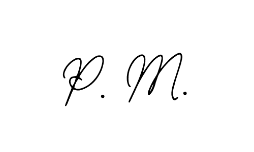 Make a beautiful signature design for name P. M.. With this signature (Bearetta-2O07w) style, you can create a handwritten signature for free. P. M. signature style 12 images and pictures png