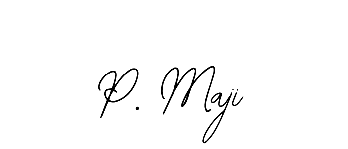 Make a beautiful signature design for name P. Maji. With this signature (Bearetta-2O07w) style, you can create a handwritten signature for free. P. Maji signature style 12 images and pictures png