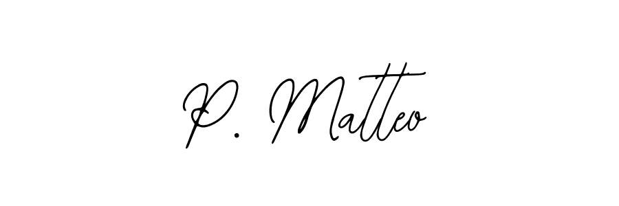 The best way (Bearetta-2O07w) to make a short signature is to pick only two or three words in your name. The name P. Matteo include a total of six letters. For converting this name. P. Matteo signature style 12 images and pictures png