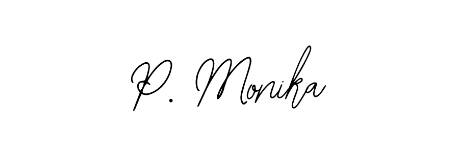 Make a beautiful signature design for name P. Monika. With this signature (Bearetta-2O07w) style, you can create a handwritten signature for free. P. Monika signature style 12 images and pictures png