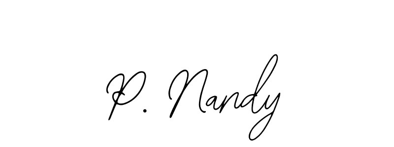 Create a beautiful signature design for name P. Nandy. With this signature (Bearetta-2O07w) fonts, you can make a handwritten signature for free. P. Nandy signature style 12 images and pictures png