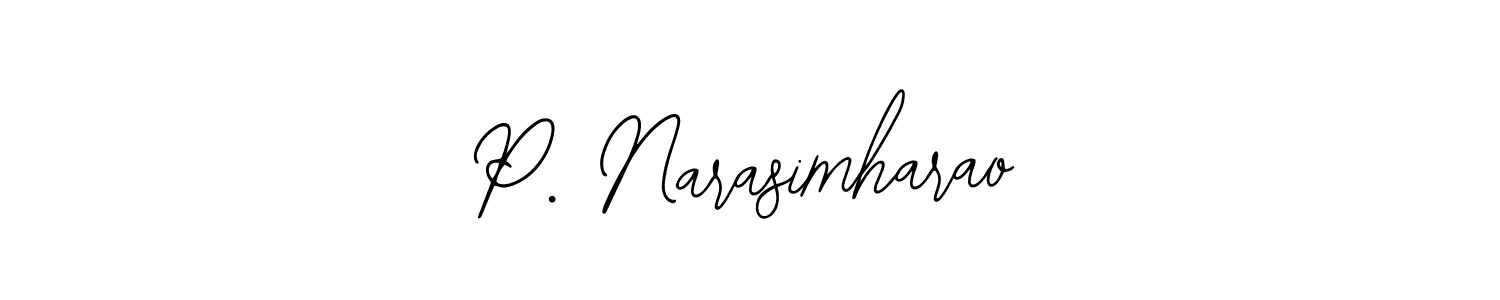 Create a beautiful signature design for name P. Narasimharao. With this signature (Bearetta-2O07w) fonts, you can make a handwritten signature for free. P. Narasimharao signature style 12 images and pictures png