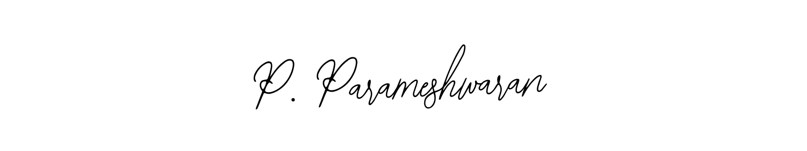 Use a signature maker to create a handwritten signature online. With this signature software, you can design (Bearetta-2O07w) your own signature for name P. Parameshwaran. P. Parameshwaran signature style 12 images and pictures png