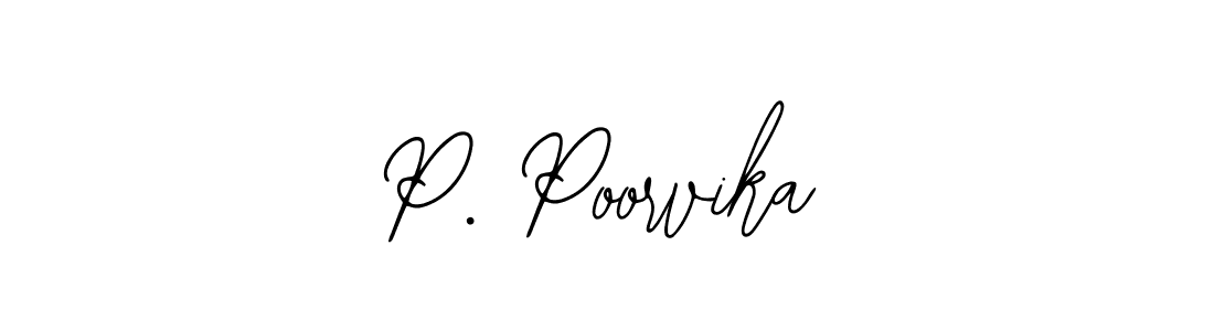 Make a short P. Poorvika signature style. Manage your documents anywhere anytime using Bearetta-2O07w. Create and add eSignatures, submit forms, share and send files easily. P. Poorvika signature style 12 images and pictures png