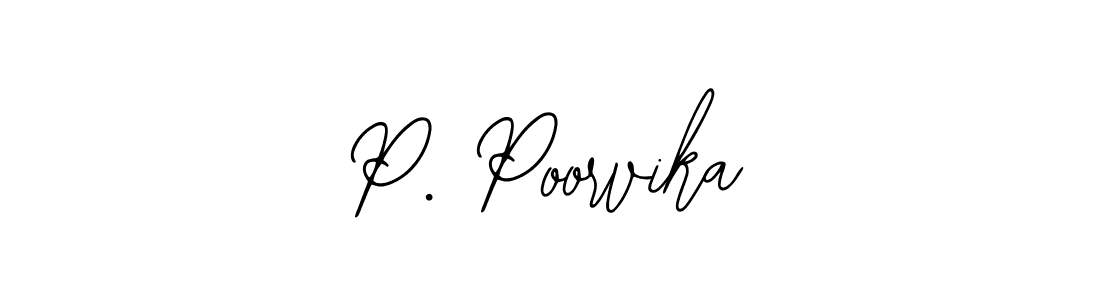 Also You can easily find your signature by using the search form. We will create P. Poorvika name handwritten signature images for you free of cost using Bearetta-2O07w sign style. P. Poorvika signature style 12 images and pictures png