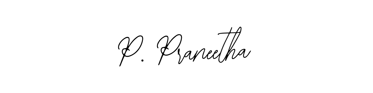 The best way (Bearetta-2O07w) to make a short signature is to pick only two or three words in your name. The name P. Praneetha include a total of six letters. For converting this name. P. Praneetha signature style 12 images and pictures png