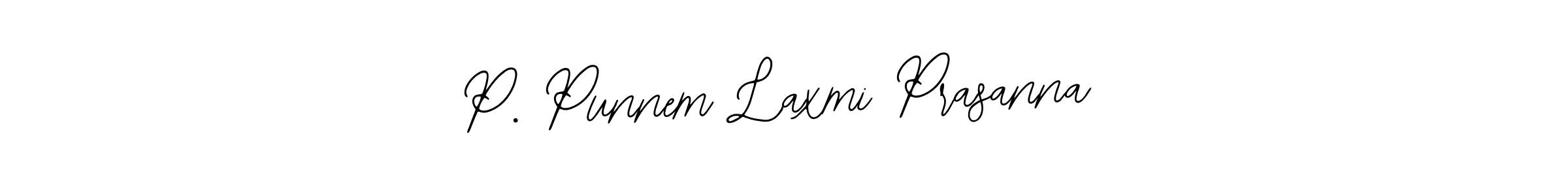 Use a signature maker to create a handwritten signature online. With this signature software, you can design (Bearetta-2O07w) your own signature for name P. Punnem Laxmi Prasanna. P. Punnem Laxmi Prasanna signature style 12 images and pictures png