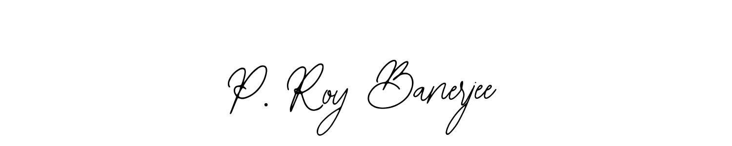 How to make P. Roy Banerjee name signature. Use Bearetta-2O07w style for creating short signs online. This is the latest handwritten sign. P. Roy Banerjee signature style 12 images and pictures png