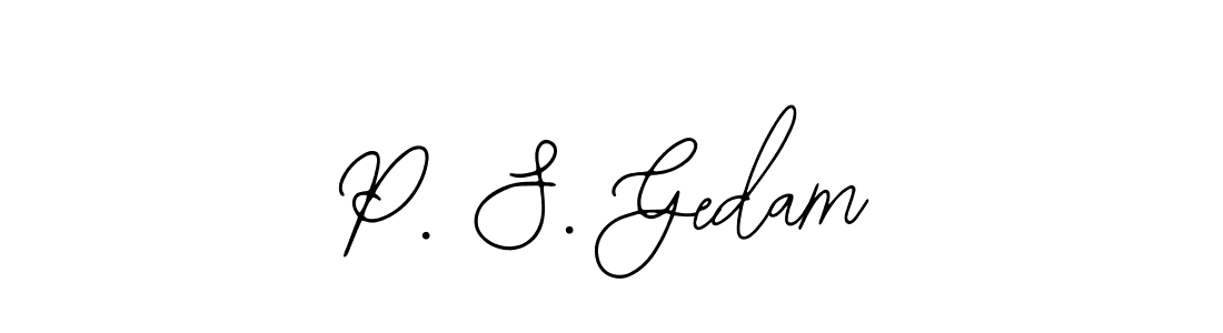 You should practise on your own different ways (Bearetta-2O07w) to write your name (P. S. Gedam) in signature. don't let someone else do it for you. P. S. Gedam signature style 12 images and pictures png