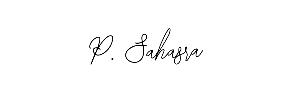 Create a beautiful signature design for name P. Sahasra. With this signature (Bearetta-2O07w) fonts, you can make a handwritten signature for free. P. Sahasra signature style 12 images and pictures png