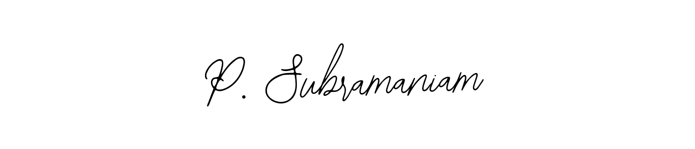 Best and Professional Signature Style for P. Subramaniam. Bearetta-2O07w Best Signature Style Collection. P. Subramaniam signature style 12 images and pictures png
