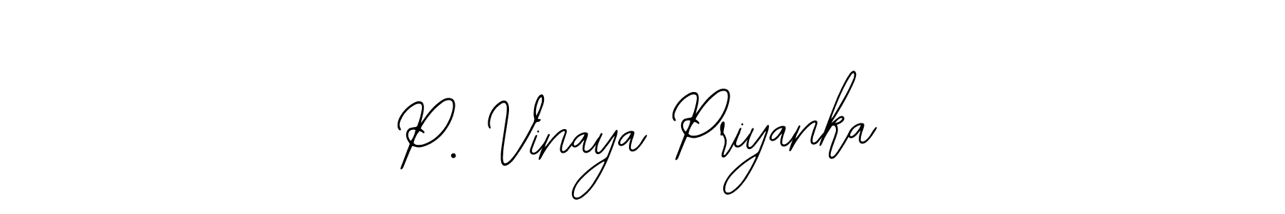 Make a short P. Vinaya Priyanka signature style. Manage your documents anywhere anytime using Bearetta-2O07w. Create and add eSignatures, submit forms, share and send files easily. P. Vinaya Priyanka signature style 12 images and pictures png