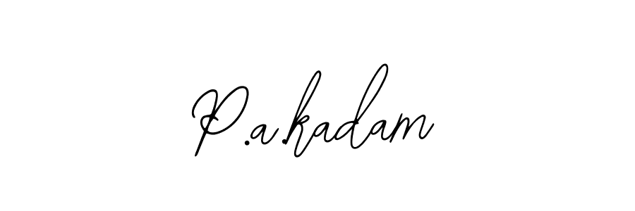 Also we have P.a.kadam name is the best signature style. Create professional handwritten signature collection using Bearetta-2O07w autograph style. P.a.kadam signature style 12 images and pictures png