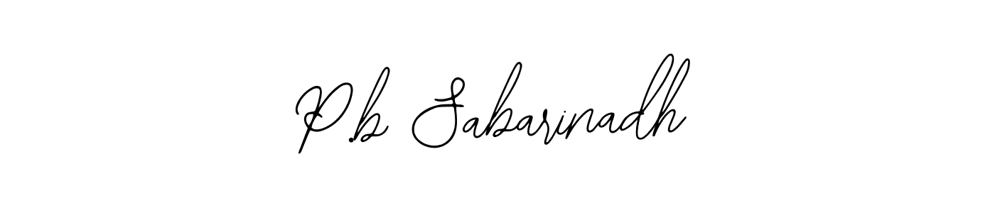 It looks lik you need a new signature style for name P.b Sabarinadh. Design unique handwritten (Bearetta-2O07w) signature with our free signature maker in just a few clicks. P.b Sabarinadh signature style 12 images and pictures png