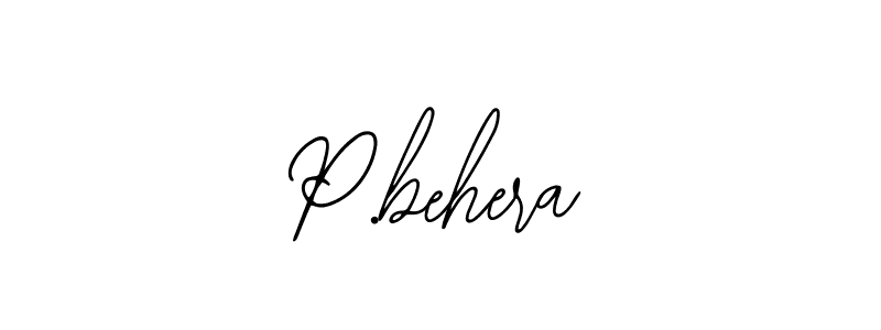 Use a signature maker to create a handwritten signature online. With this signature software, you can design (Bearetta-2O07w) your own signature for name P.behera. P.behera signature style 12 images and pictures png