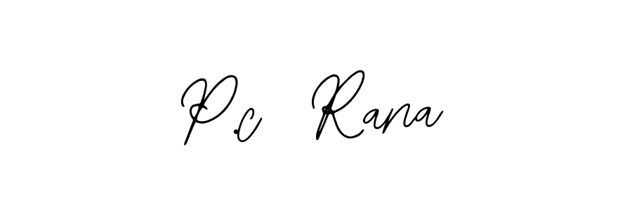 The best way (Bearetta-2O07w) to make a short signature is to pick only two or three words in your name. The name P.c  Rana include a total of six letters. For converting this name. P.c  Rana signature style 12 images and pictures png