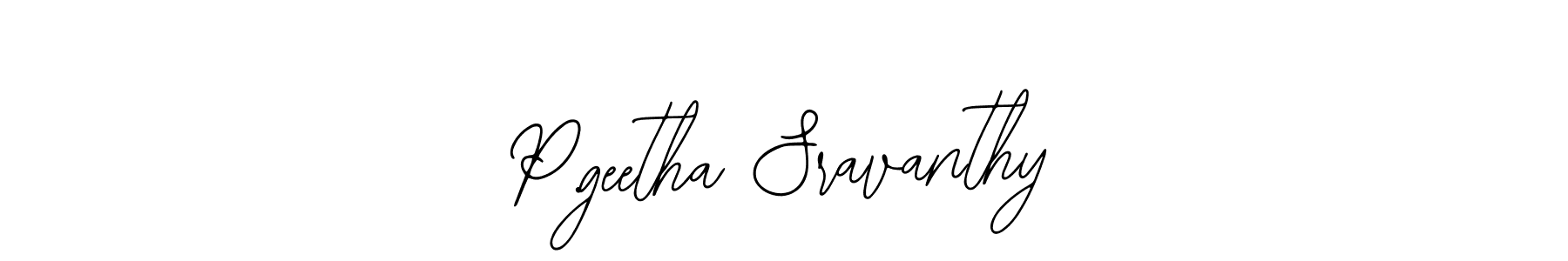 Also You can easily find your signature by using the search form. We will create P.geetha Sravanthy name handwritten signature images for you free of cost using Bearetta-2O07w sign style. P.geetha Sravanthy signature style 12 images and pictures png