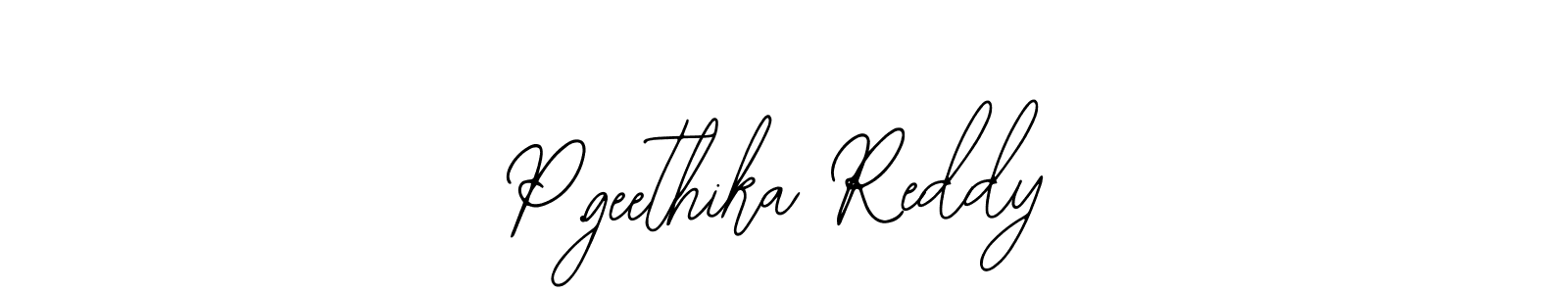 Design your own signature with our free online signature maker. With this signature software, you can create a handwritten (Bearetta-2O07w) signature for name P.geethika Reddy. P.geethika Reddy signature style 12 images and pictures png