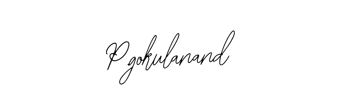 Create a beautiful signature design for name P.gokulanand. With this signature (Bearetta-2O07w) fonts, you can make a handwritten signature for free. P.gokulanand signature style 12 images and pictures png