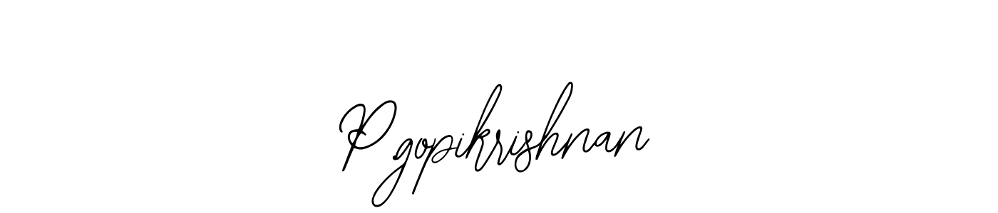 Use a signature maker to create a handwritten signature online. With this signature software, you can design (Bearetta-2O07w) your own signature for name P.gopikrishnan. P.gopikrishnan signature style 12 images and pictures png