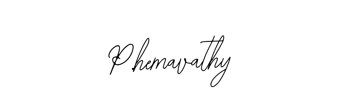 Design your own signature with our free online signature maker. With this signature software, you can create a handwritten (Bearetta-2O07w) signature for name P.hemavathy. P.hemavathy signature style 12 images and pictures png