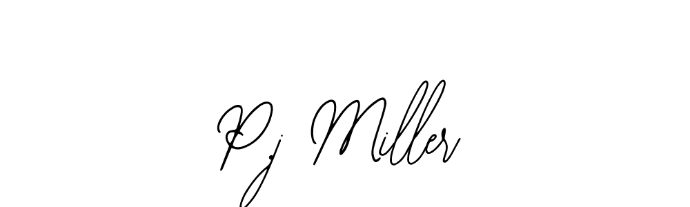 You should practise on your own different ways (Bearetta-2O07w) to write your name (P.j Miller) in signature. don't let someone else do it for you. P.j Miller signature style 12 images and pictures png
