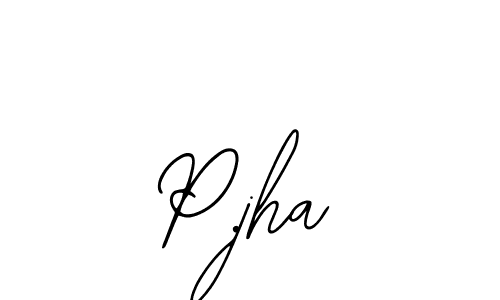 The best way (Bearetta-2O07w) to make a short signature is to pick only two or three words in your name. The name P.jha include a total of six letters. For converting this name. P.jha signature style 12 images and pictures png