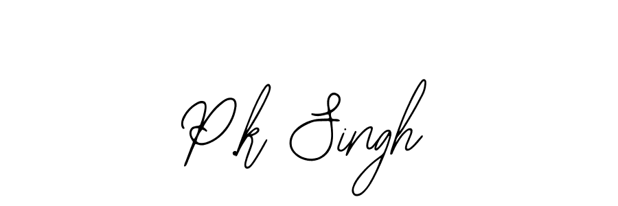 Bearetta-2O07w is a professional signature style that is perfect for those who want to add a touch of class to their signature. It is also a great choice for those who want to make their signature more unique. Get P.k Singh name to fancy signature for free. P.k Singh signature style 12 images and pictures png